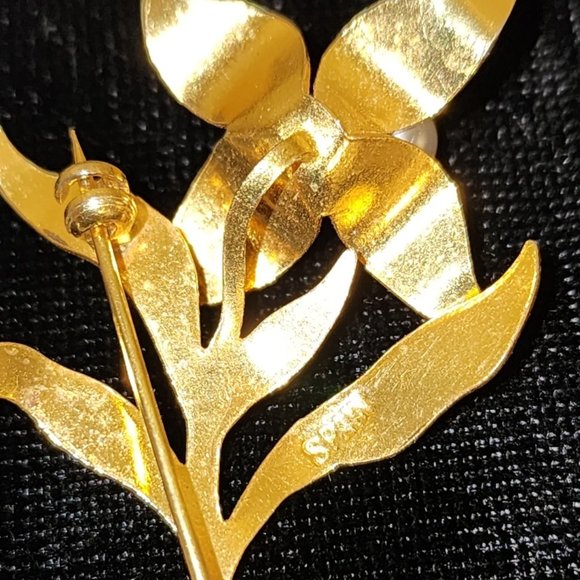 Vintage Spanish Floral Brooch - Picture 4 of 4